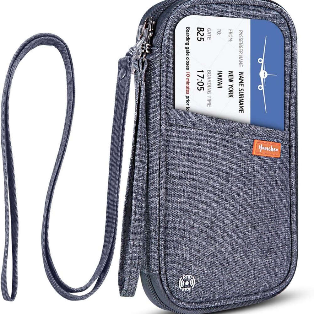 RFID Passport Wallet with Vaccine Card Slot, Family Travel Passport Holder Docum